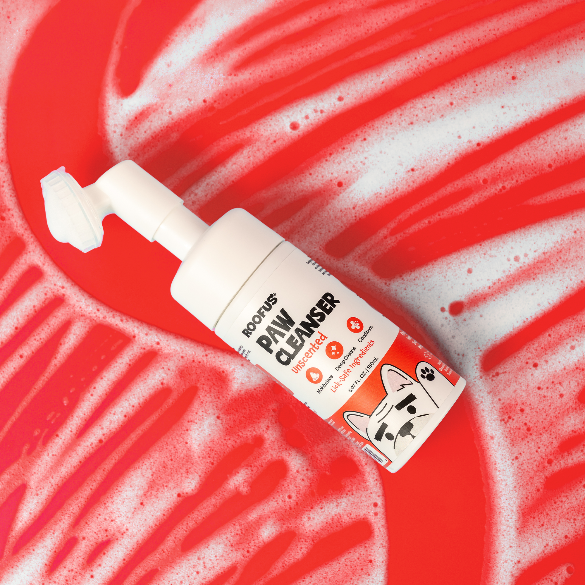Paw Cleanser - Unscented - With Built-in Brush