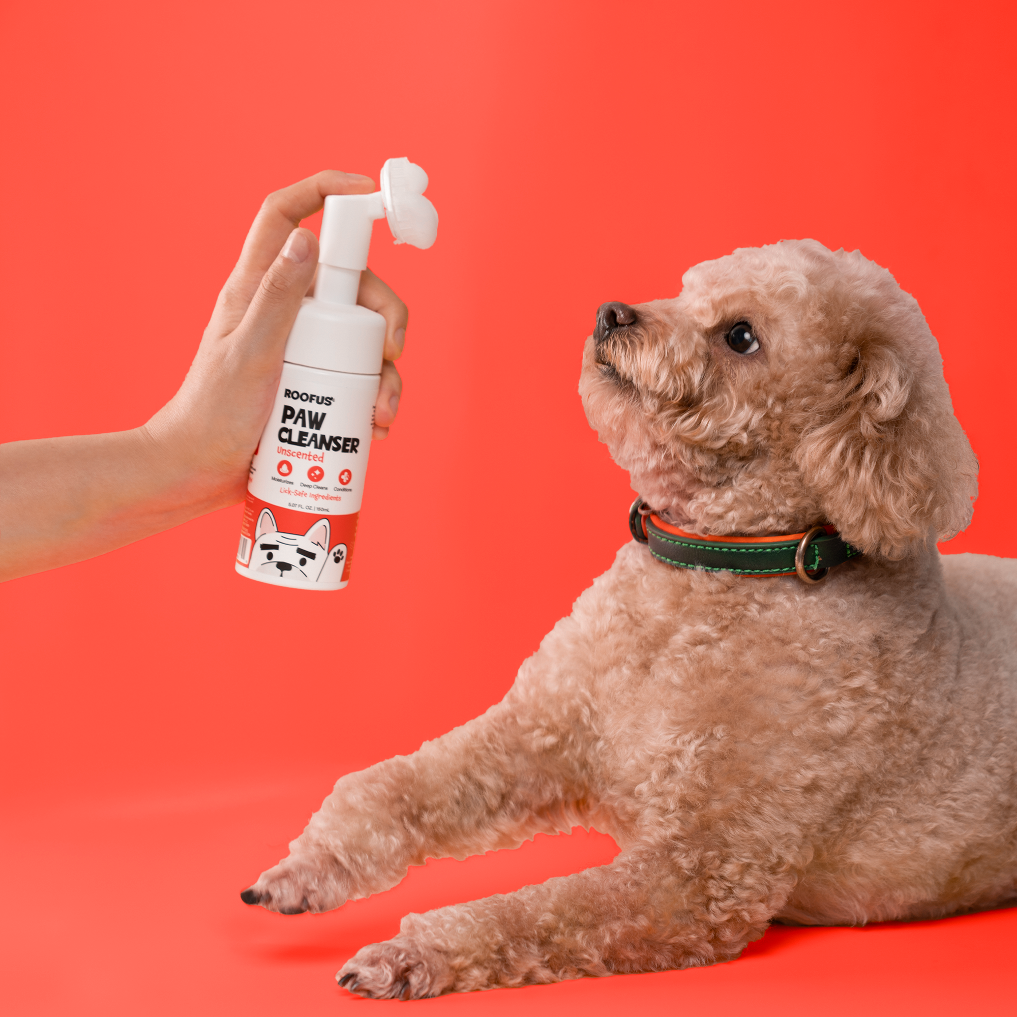 Paw Cleanser - Unscented - With Built-in Brush