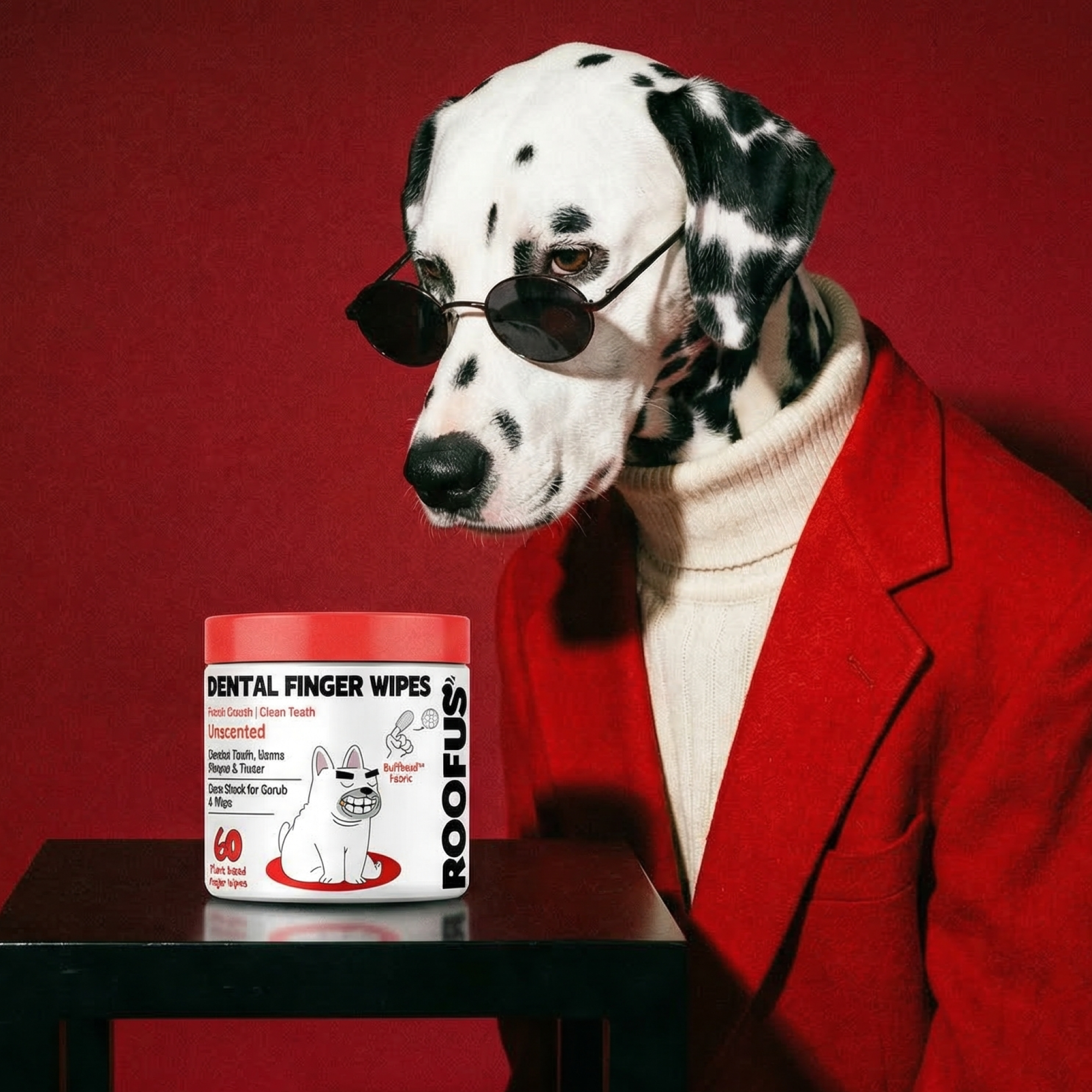 Dental Finger Wipes - Unscented - 60 Dual Sided Wipes