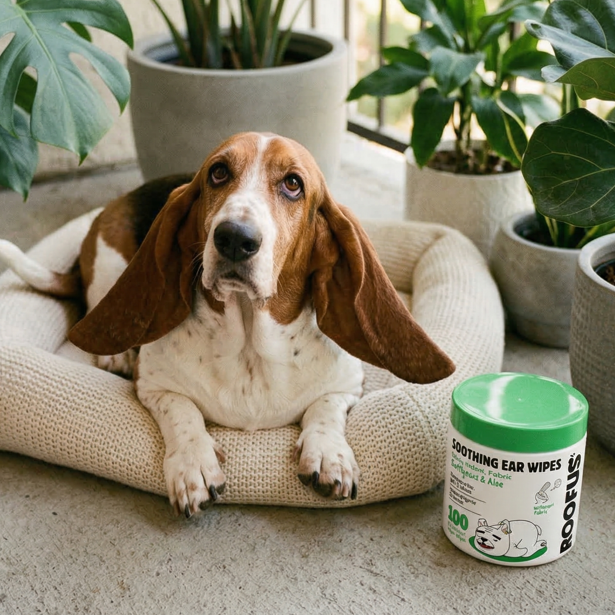 Soothing Ear Wipes - Eucalyptus & Aloe - 100 Dual-Sided Finger Wipes