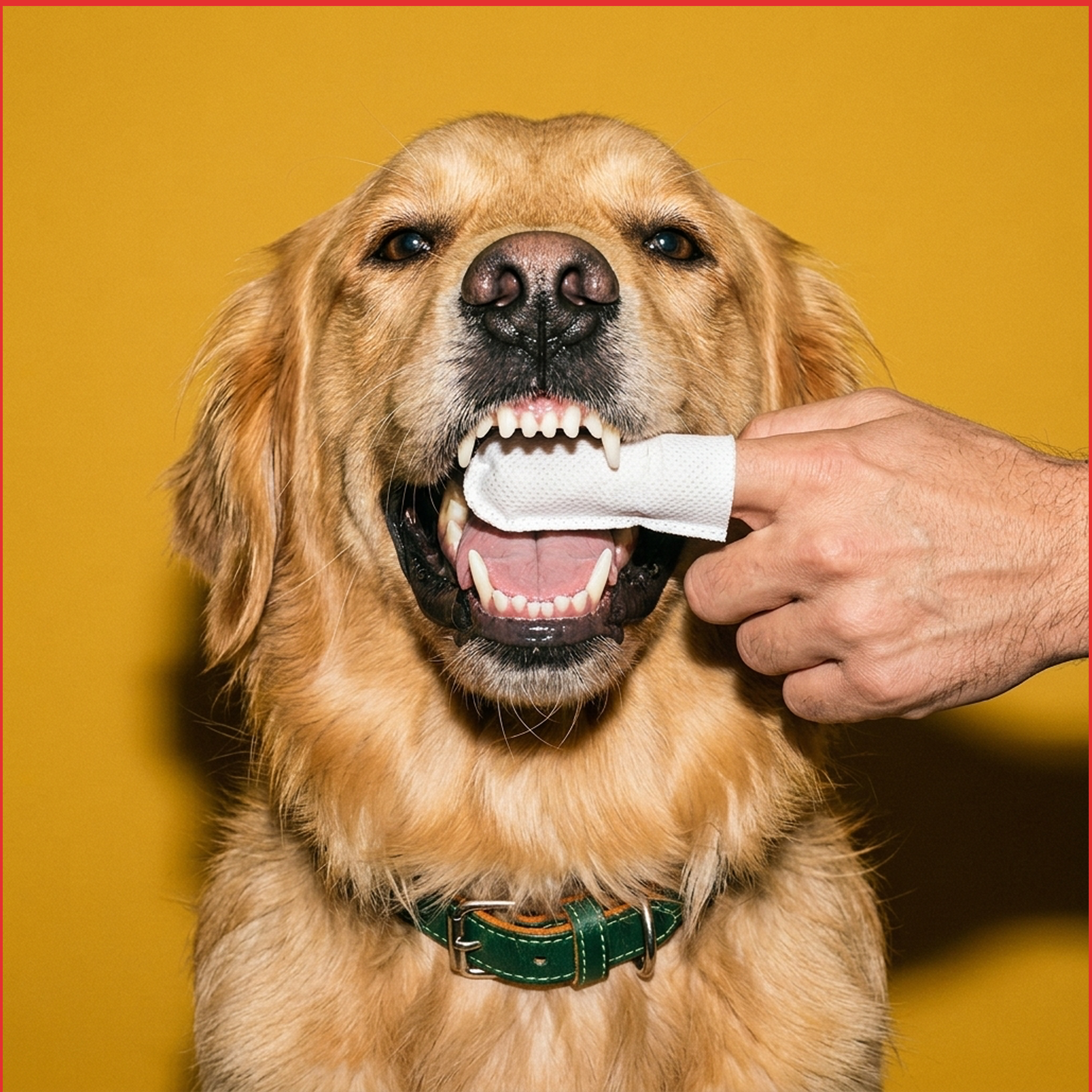 Dental Finger Wipes - Peanut Butter - 60 Dual Sided Wipes.