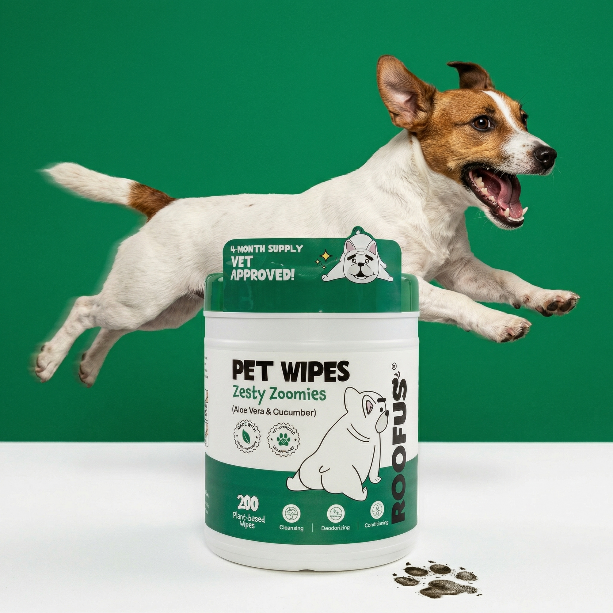 Pet Wipes - Zesty Zoomies - 200 XL Wipes