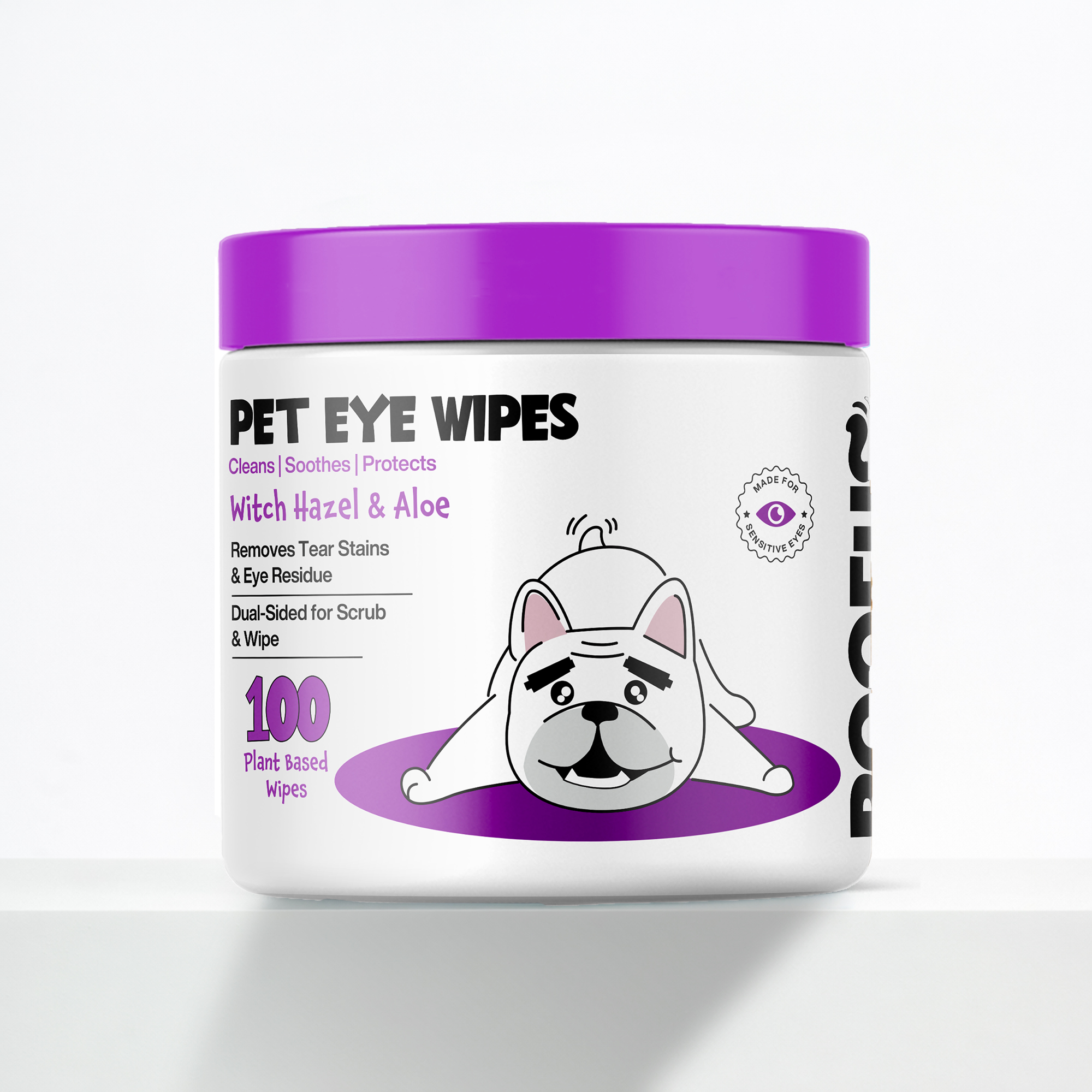 Pet Eye Wipes - Witch Hazel & Aloe - 100 Circular Wipes