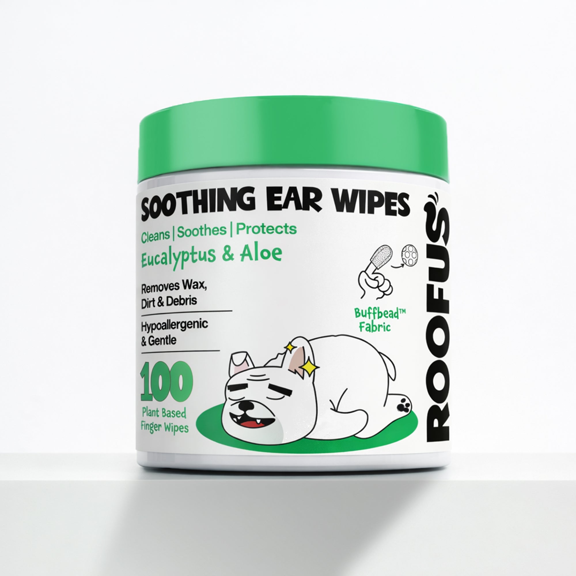 Soothing Ear Wipes - Eucalyptus & Aloe - 100 Dual-Sided Finger Wipes