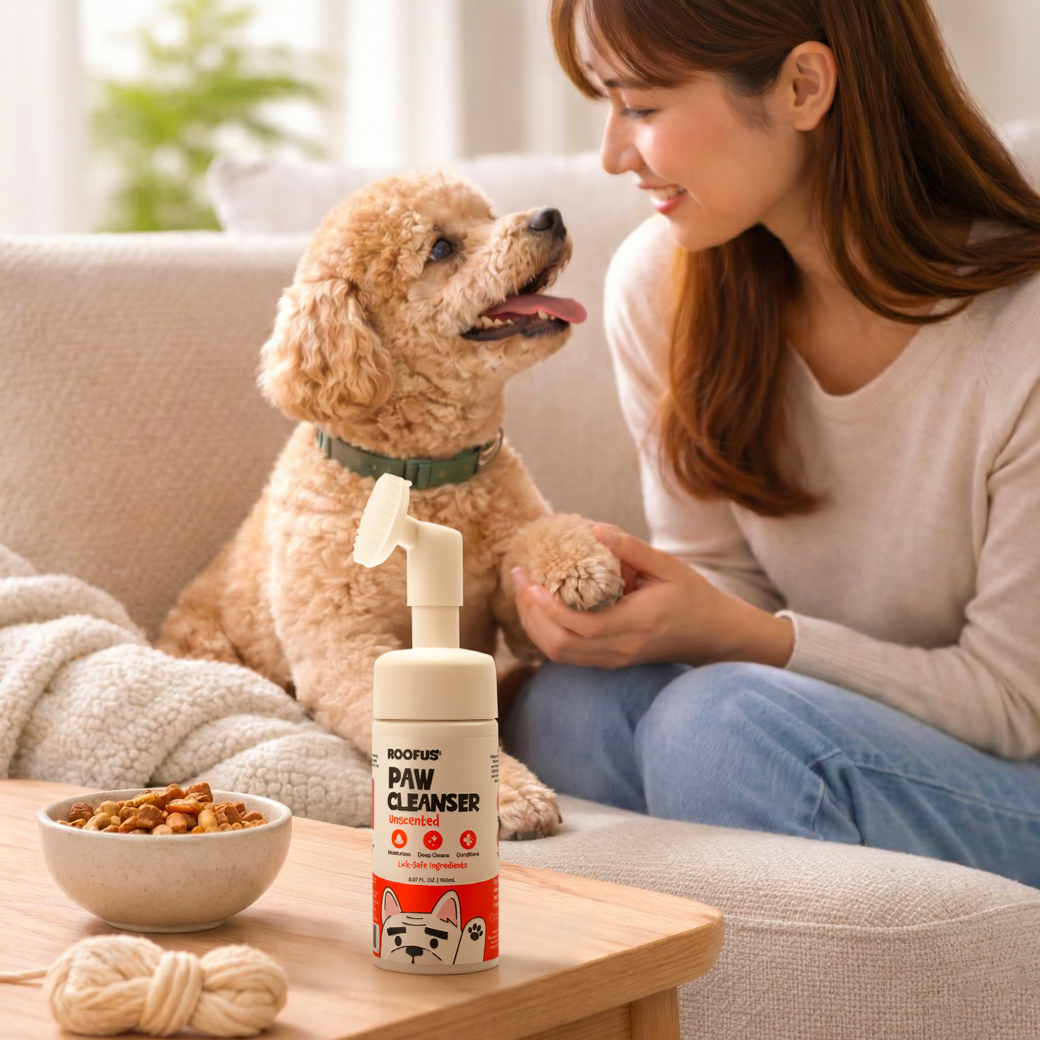 Paw Cleanser - Unscented - With Built-in Brush